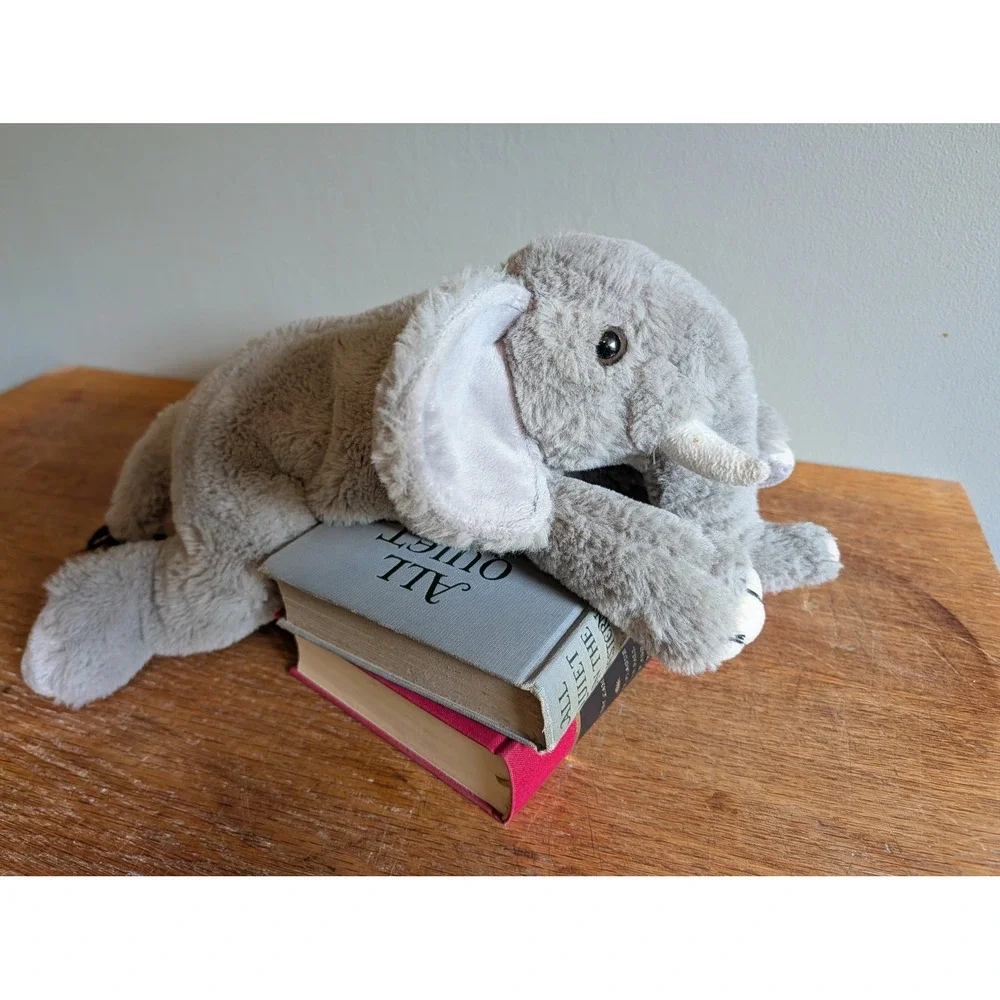 FAO Schwarz Plush Elephant Gray Floppy Stuffed Animal 2020 15 inch